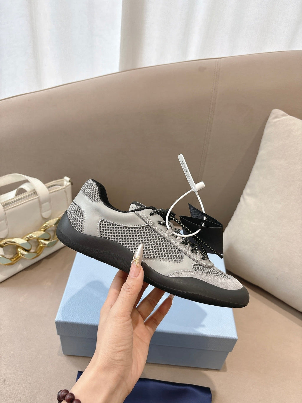 PR Speedrock leather and mesh fabric sneakers 1826051401