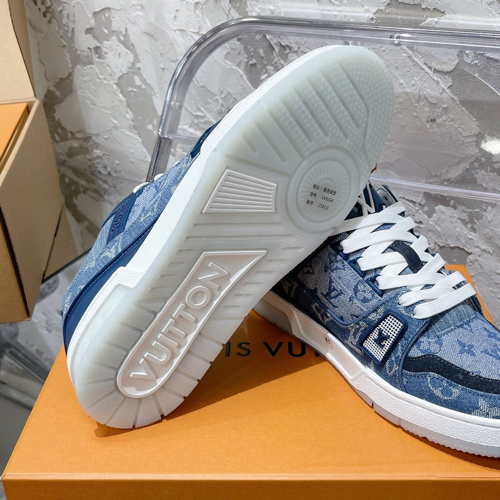 Monogram Denim Trainer Sneakers 1A7S51