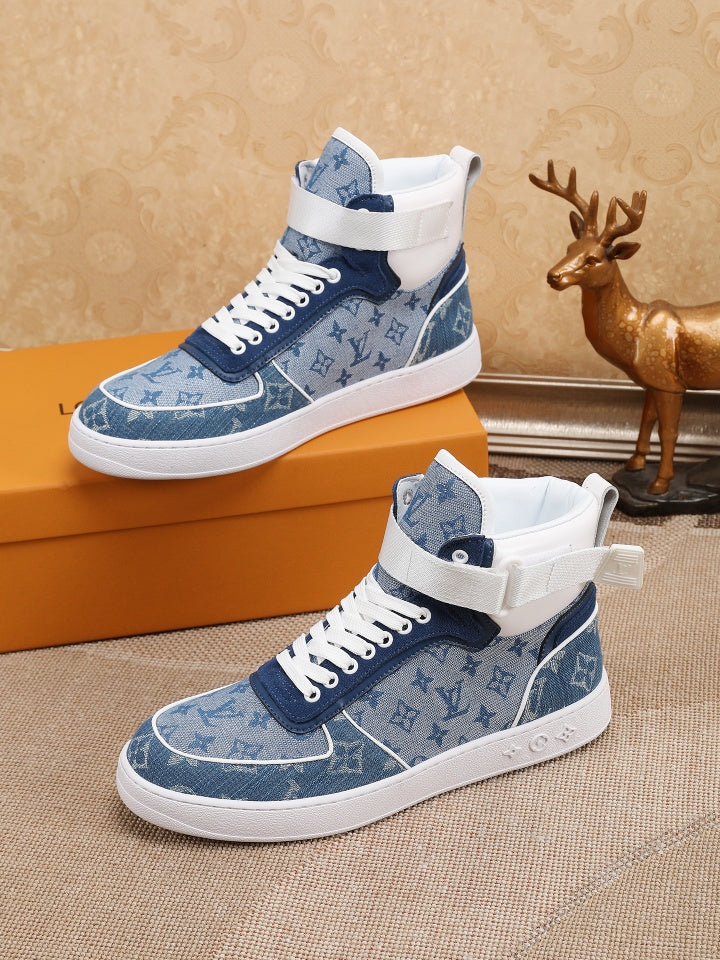 VV Denim leather high-top sneaker 1825052102