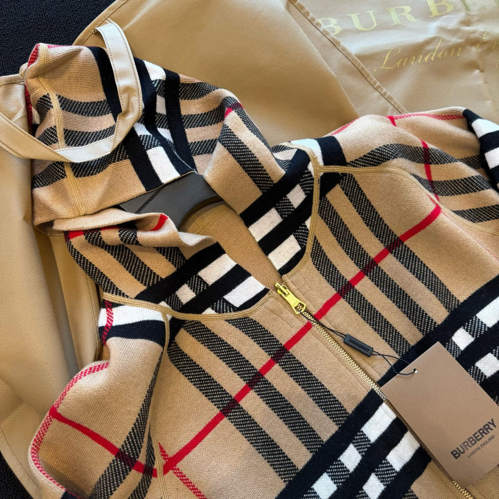 Classic double-sided hooded loose cardigan 1024102321