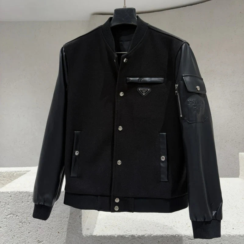 PRA 26ss Men's Dark‑Style Varsity Jacket SJ1326082713