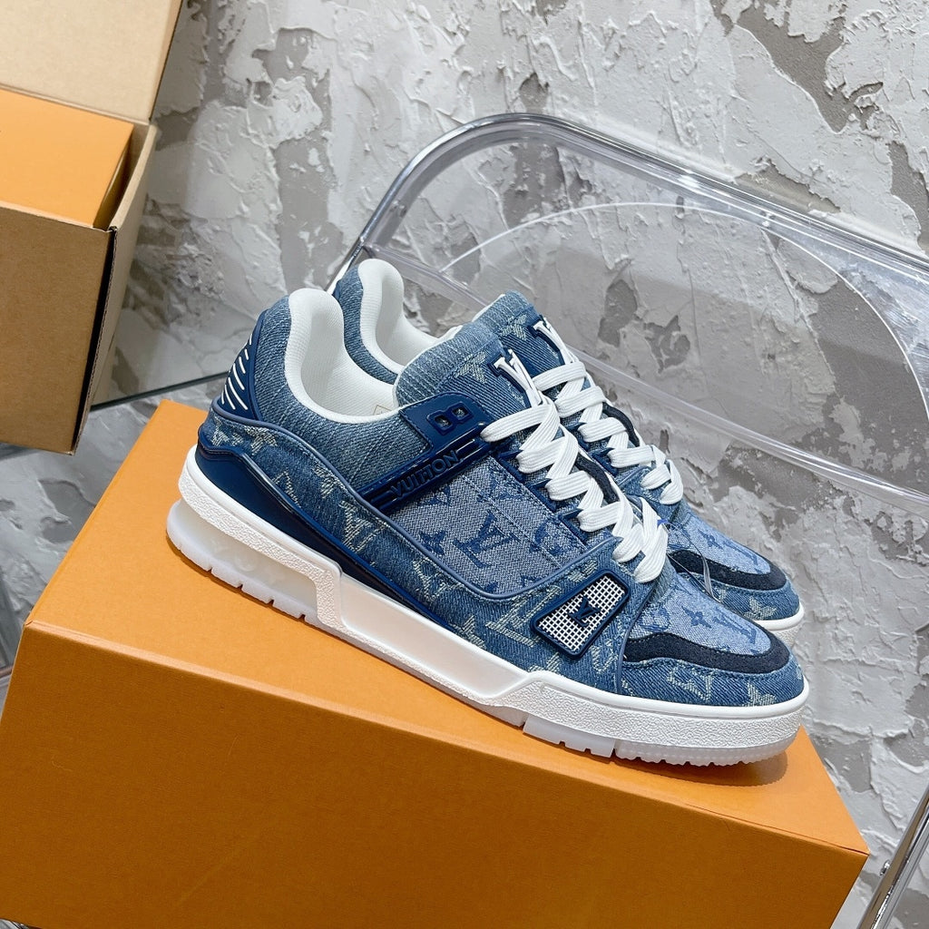 Monogram Denim Trainer Sneakers 1A7S51