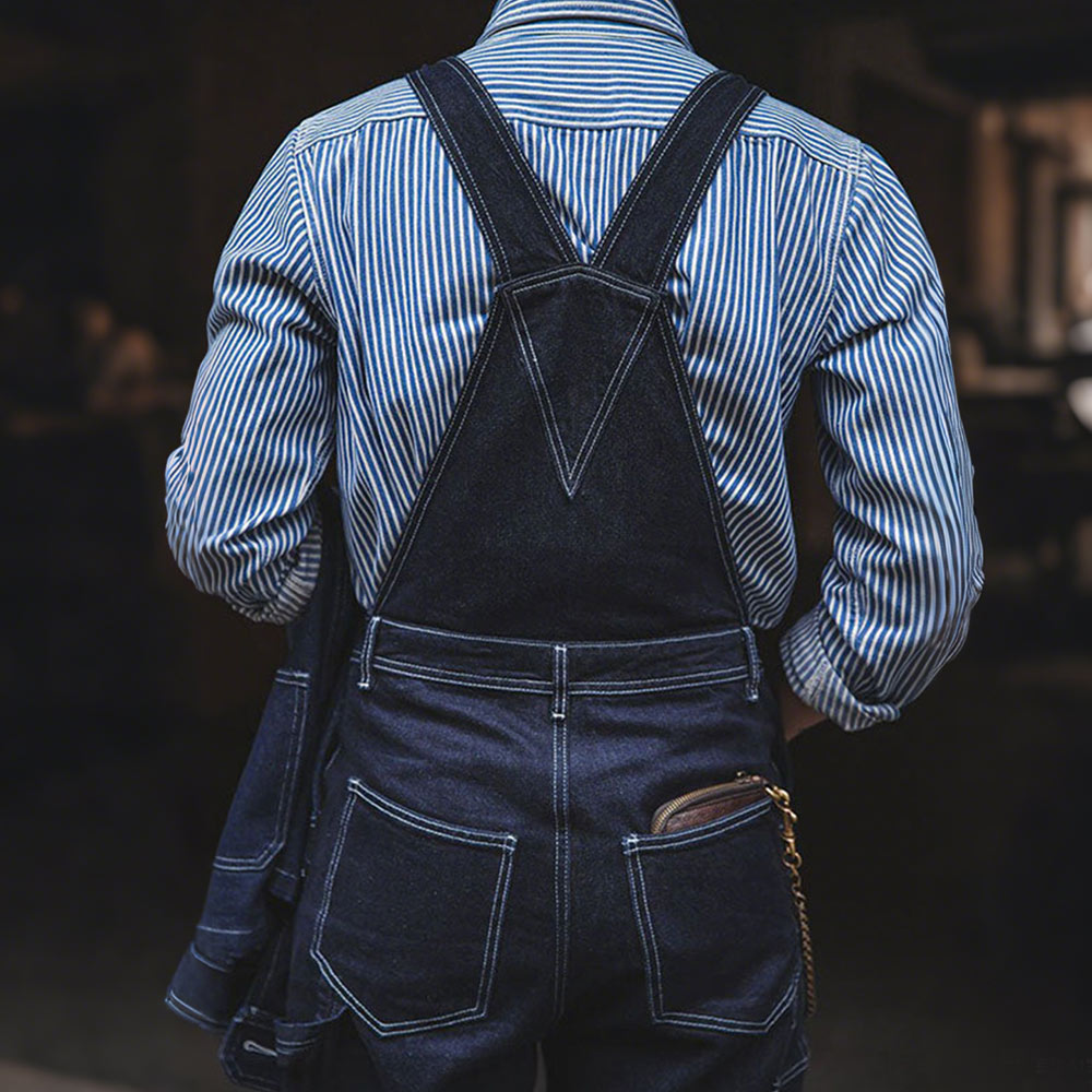 原色デニムオーバーオール