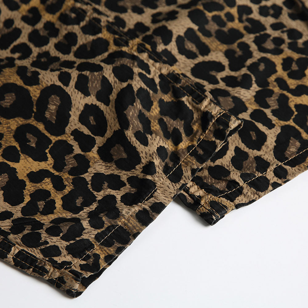 レオパード柄ワイドカーゴパンツ