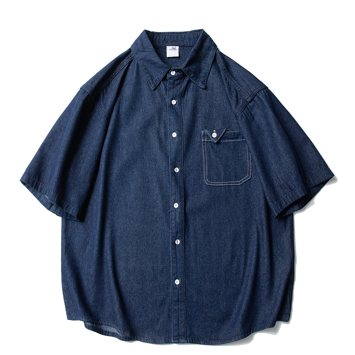 アメカジ　メンズクラシック半袖デニムシャツ