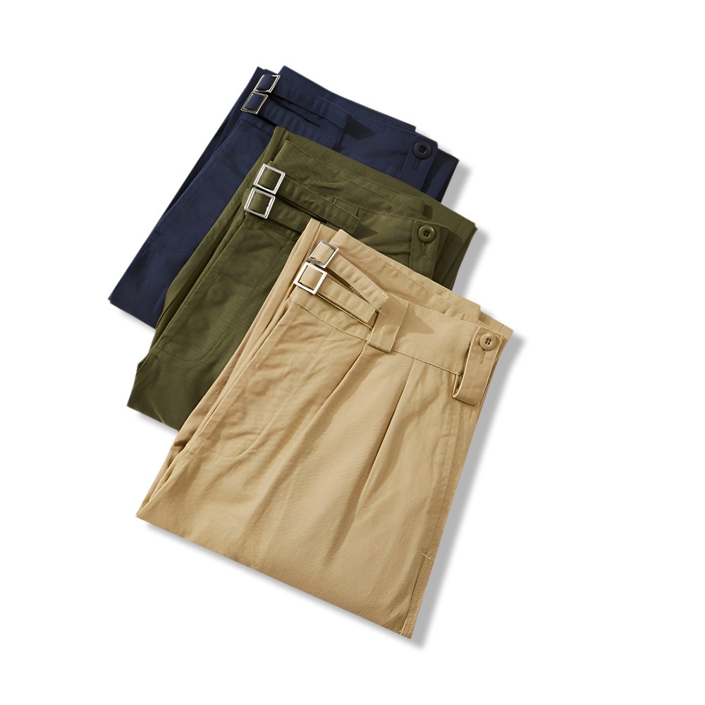 グルカ風バミューダカジュアルパンツ
