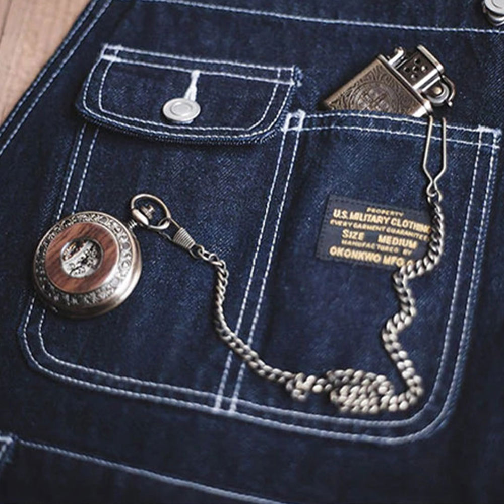 原色デニムオーバーオール