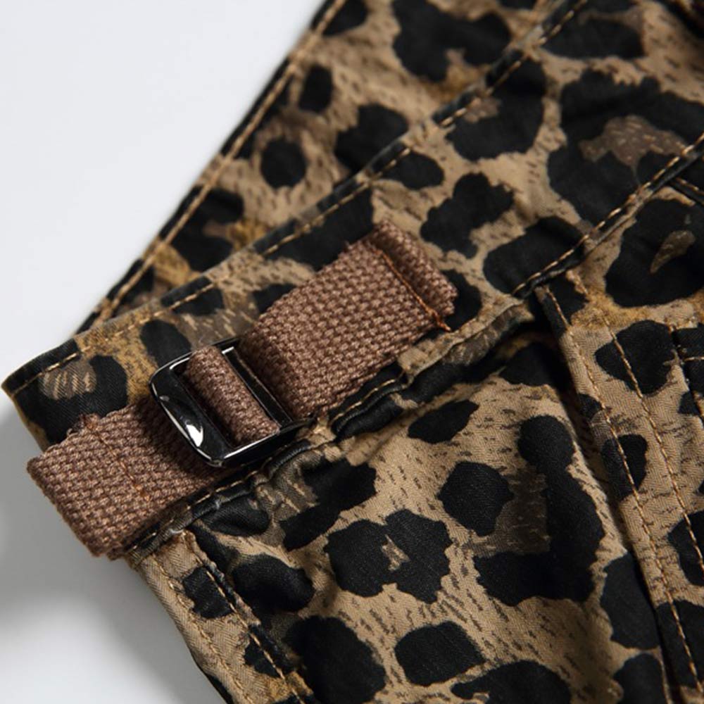 レオパード柄ワイドカーゴパンツ